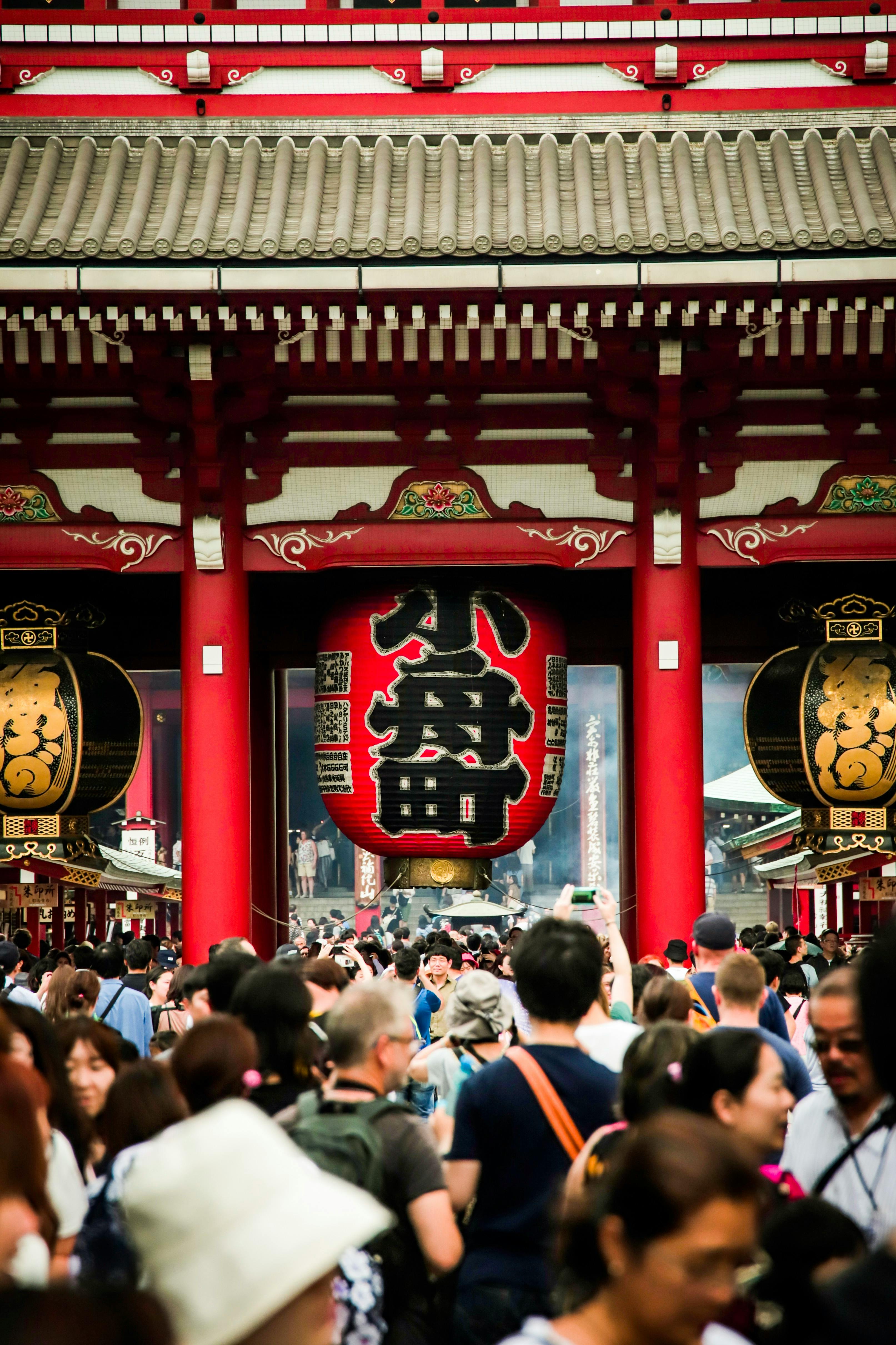 A photo of a vibrant street market